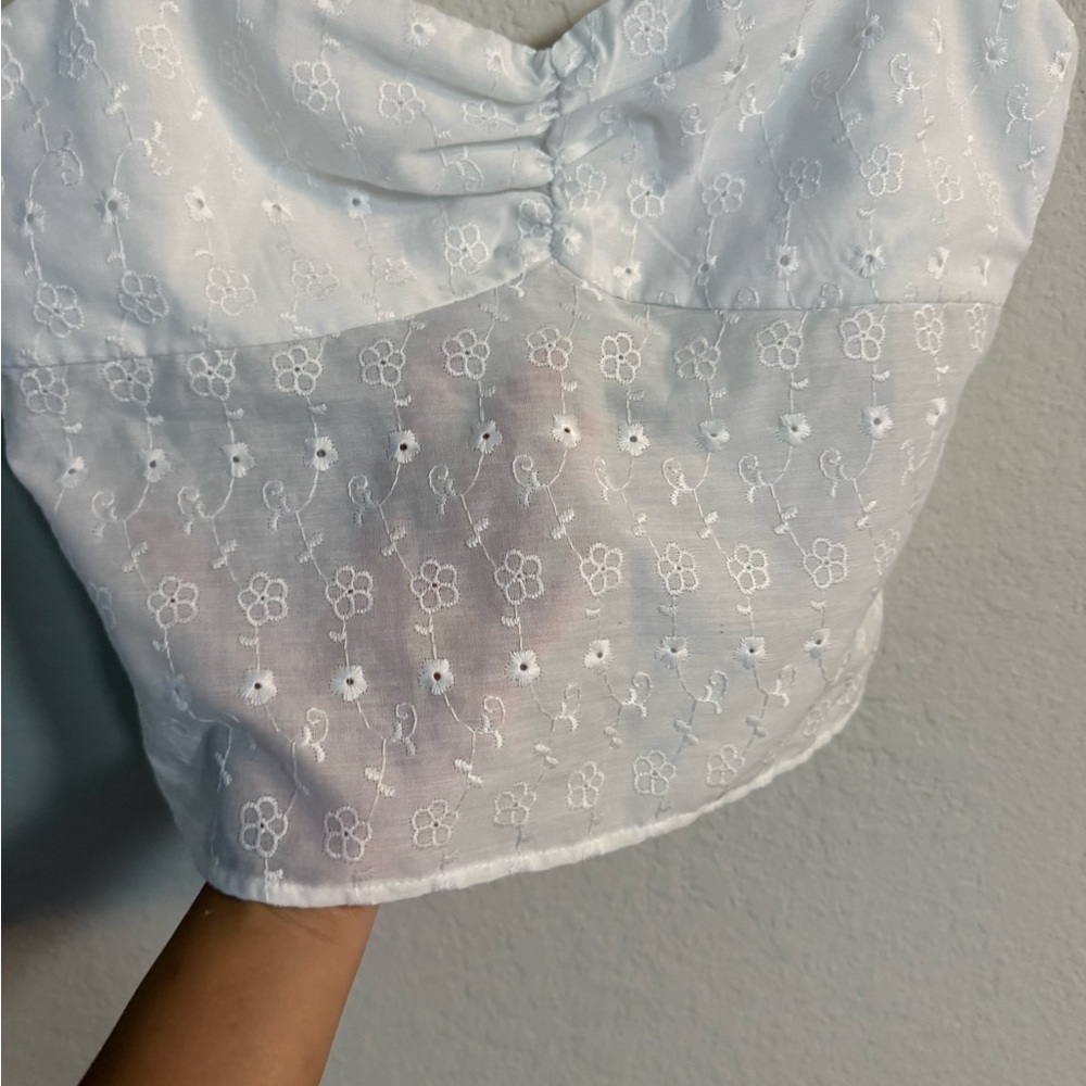 Princess Polly Franca White Floral Embroidered Women's Top - Picture 7 of 11
